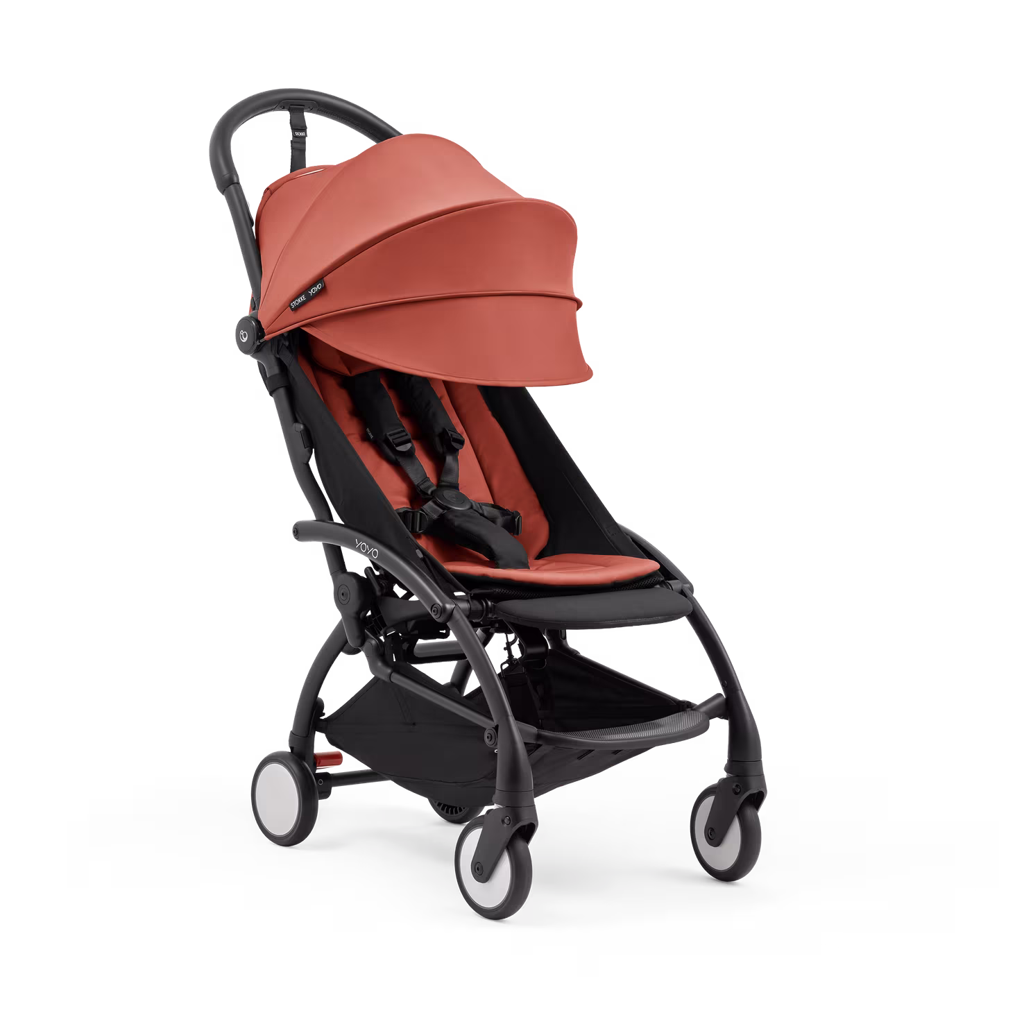 Poussette compacte Stokke YOYO à capote corail